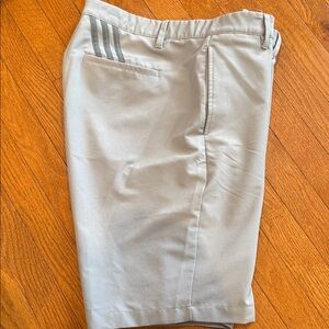 Adidas Men's Light Gray Flat Front Shorts